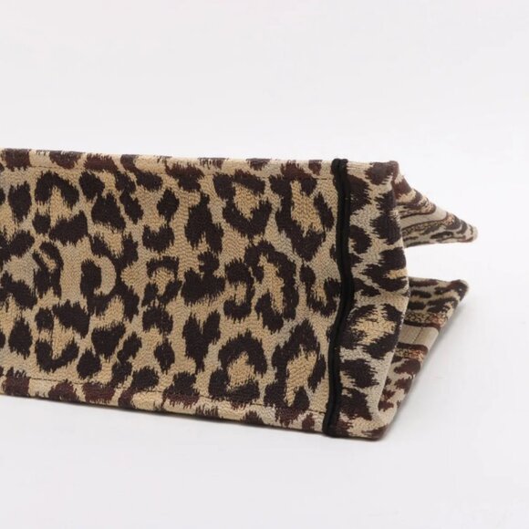 Christian Dior Leopard Small Canvas Book Tote Bag - Picture 3 of 11